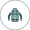 Icon of a jacket on a black background.